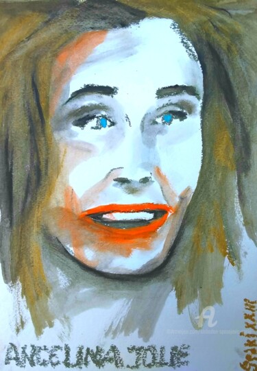 Painting titled "Un face conuee" by Slobodan Spasojevic (Spaki), Original Artwork, Pastel