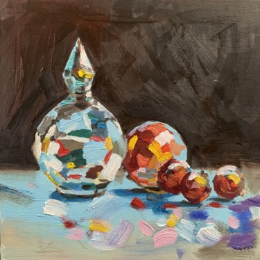 Peinture intitulée "Parfume bottle. Sti…" par Vita Schagen, Œuvre d'art originale, Huile Monté sur Carton