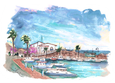 Villaricos Harbour Peinture intitulée "Villaricos Harbour" par Miki De Goodaboom, Œuvre d'art originale, Aquarelle
