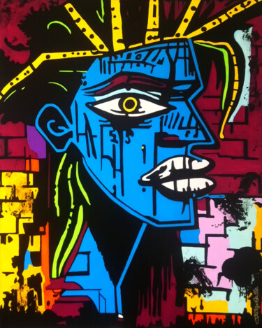 Peinture intitulée "Jean-Michel" par Philippe Dailler, Œuvre d'art originale, Acrylique Monté sur Châssis en bois