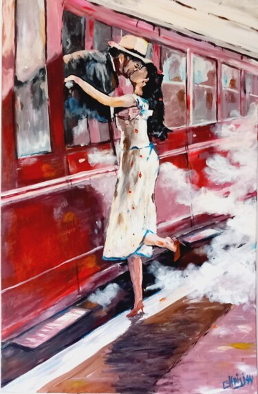 Pittura intitolato "ADIEU" da Christian Garnier, Opera d'arte originale, Acrilico Montato su Telaio per barella in legno