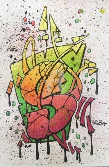 绘画 标题为“Graffiti Lettre S” 由Pk29, 原创艺术品, 标记