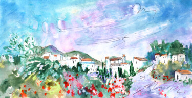 Painting titled "Bedar 01" by Miki De Goodaboom, Original Artwork, Watercolor