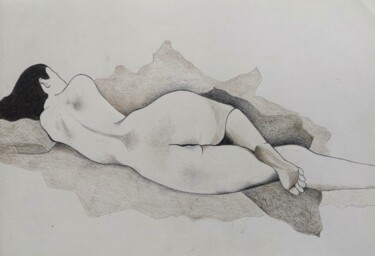 图画 标题为“Woman, rear” 由Lynda Rosemarie Stevens, 原创艺术品, 铅笔