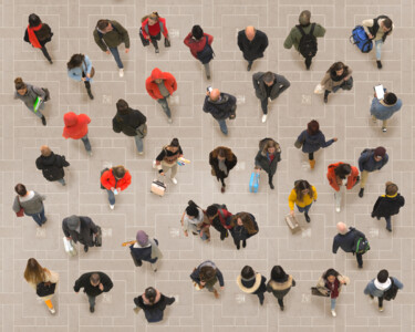 The World From Above - Rush Hour Down - Special Edition - 1/ Fotografie getiteld "The World From Abov…" door Werner Roelandt, Origineel Kunstwerk, Digitale fotografie