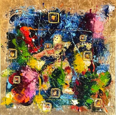 绘画 标题为“DANCERS # 2” 由Eric Moteau Verneuille, 原创艺术品, 油 安装在木质担架架上