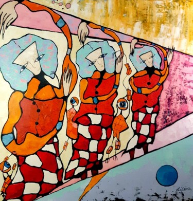 Peinture intitulée "Duplicata" par Claude Lépine, Œuvre d'art originale, Acrylique