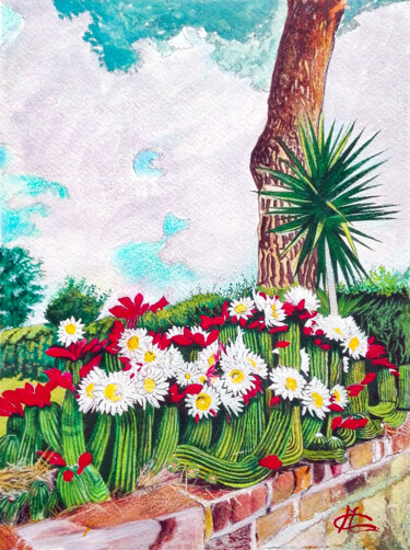 绘画 标题为“Fiori di Cactus in…” 由Cataldo Motolese, 原创艺术品, 丙烯