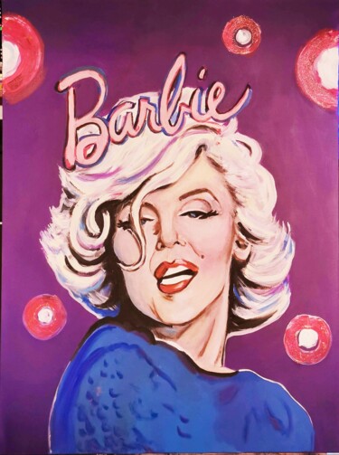 "Marylin Barbie" başlıklı Tablo Roberta Modena tarafından, Orijinal sanat, Akrilik Ahşap Sedye çerçevesi üzerine monte edilm…