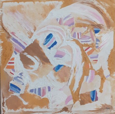 Painting titled "Morceaux de gourman…" by Christelle Carlton, Original Artwork, Acrylic