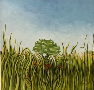 Peinture intitulée "Chuchotement de l'h…" par Jchadima, Œuvre d'art originale, Huile Monté sur Châssis en bois