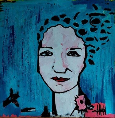 Peinture intitulée "los sueños de karina" par Eric Dhulst, Œuvre d'art originale, Acrylique Monté sur Châssis en bois