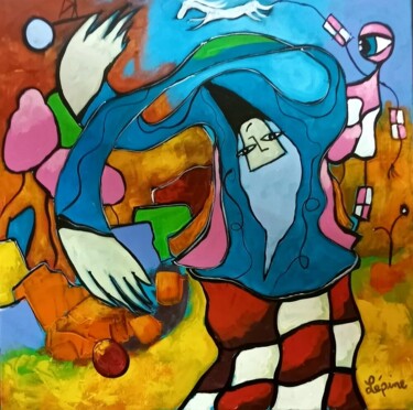 Peinture intitulée "La légende du cheva…" par Claude Lépine, Œuvre d'art originale, Acrylique Monté sur Châssis en bois