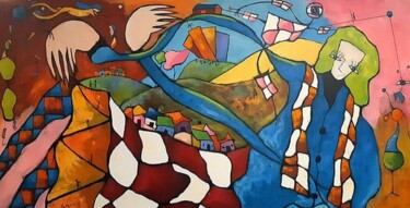 Peinture intitulée "Il a été long le ch…" par Claude Lépine, Œuvre d'art originale, Acrylique Monté sur Châssis en bois