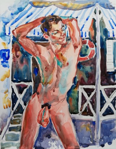 绘画 标题为“Bather IV” 由Jelena Djokic, 原创艺术品, 水彩