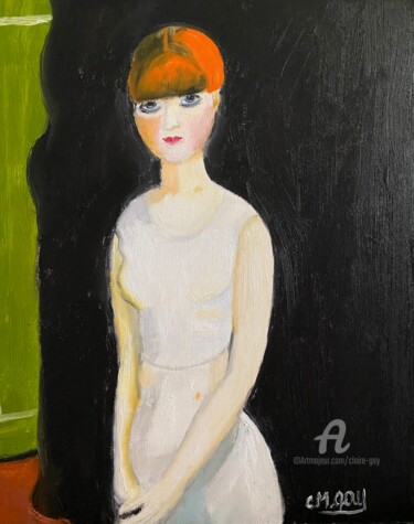 Peinture intitulée ""Alice Ernestine Pr…" par Claire Marie Gay, Œuvre d'art originale, Huile Monté sur Panneau de bois