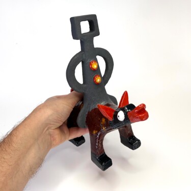 Metallic Ned Kelly on Ferrous Oxide Horse 雕塑 标题为“Metallic Ned Kelly…” 由Stefan Mager, 原创艺术品, 陶瓷