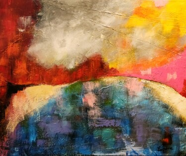 Peinture intitulée "Paysaginaire3" par Claude Lépine, Œuvre d'art originale, Acrylique Monté sur Châssis en bois