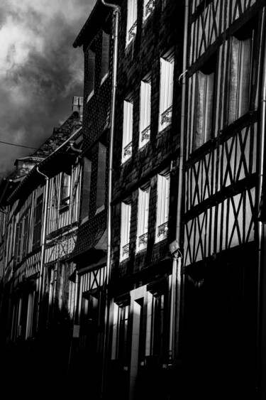 Photo de village Noir et blanc #02 Fotografía titulada "Photo de village No…" por Thierry Courteau, Obra de arte original, Fotografía digital
