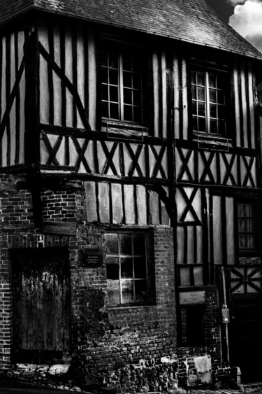 Photo de village Noir et blanc #03 Fotografía titulada "Photo de village No…" por Thierry Courteau, Obra de arte original, Fotografía digital