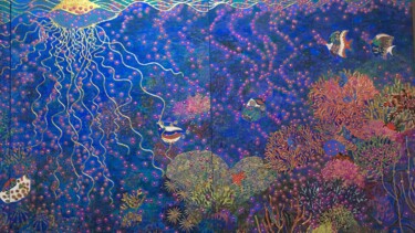 绘画 标题为“BIRTH” 由Chiori Ohnaka, 原创艺术品, 颜料 安装在artwork_cat.上