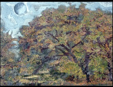 Disegno intitolato "Poussière de l'une…" da Jean-Michel Legras, Opera d'arte originale, Inchiostro Montato su Cartone