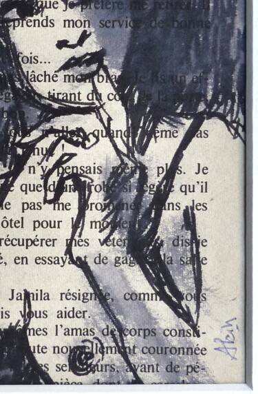 「Le jardin des cares…」というタイトルの描画 Alain Godefroidによって, オリジナルのアートワーク, インク