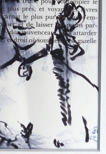 「Le jardin des cares…」というタイトルの描画 Alain Godefroidによって, オリジナルのアートワーク, インク