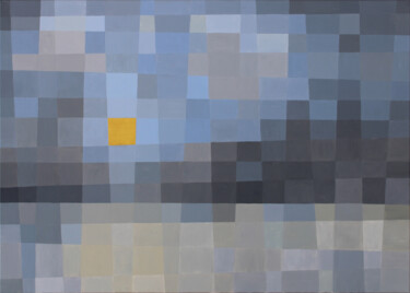 Painting titled "January" by Marija Nikolic, Original Artwork, Acrylic Mounted on Wood Stretcher frame