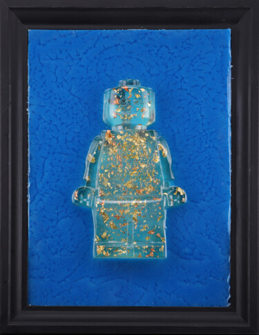 Bas relief Roboclusion Cartier or et cuivre 雕塑 标题为“Bas relief Roboclus…” 由Vincent Sabatier (VerSus), 原创艺术品, 树脂 安装在其他刚性面板上