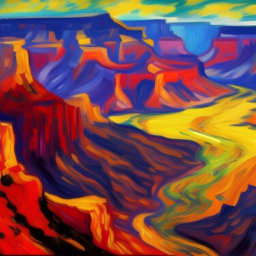 Digital Arts titled "Grand canyon 000001…" by Michael C Bertsch, Original Artwork, 2D Digital Work