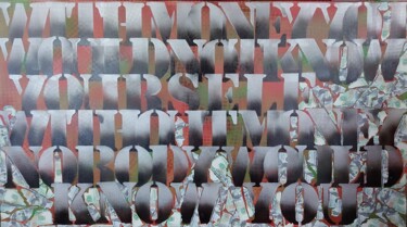 Collages titled "WITH MONEY" by Galina N, Original Artwork, Collages Mounted on Wood Stretcher frame