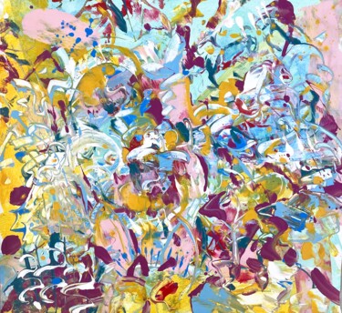 Painting titled "It's Never Easy: Lo…" by Delphine Bernard, Original Artwork, Acrylic