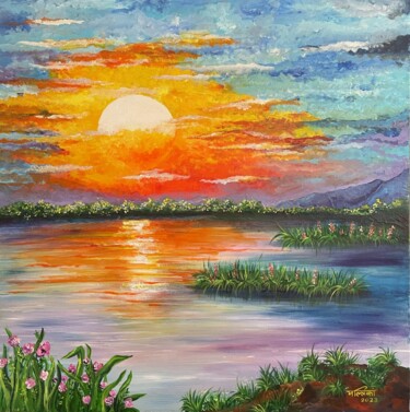 Suprabhaat Painting titled "Suprabhaat" by Mallika Seth, Original Artwork, Acrylic