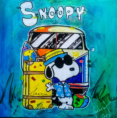 Vacance de Snoopy "Vacance de Snoopy" başlıklı Tablo Fabrice Hubert tarafından, Orijinal sanat, Akrilik
