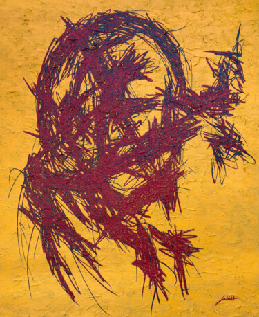 绘画 标题为“Portrait of a Worker” 由Ihar Barkhatkou, 原创艺术品, 油 安装在木质担架架上
