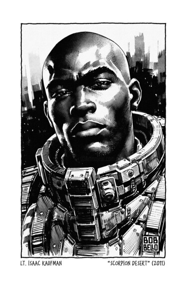Digital Arts titled "Lt. Isaac Kaufman" by Bob Bello, Original Artwork, Digital Painting