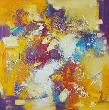 Картина под названием "Receptivity (98 x 9…" - Andrey Visokinsky, Подлинное произведение искусства, Акрил Установлен на Дере…