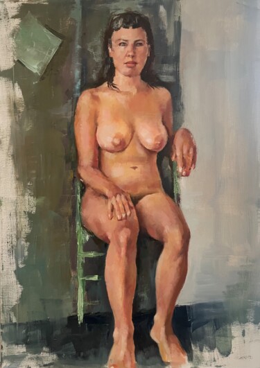 Peinture intitulée "model Anna-Maria" par Karas Gleb, Œuvre d'art originale, Huile