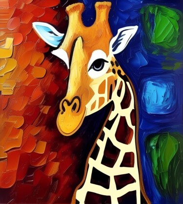 Digital Arts titled "Giraffe" by Michael C Bertsch, Original Artwork, 2D Digital Work