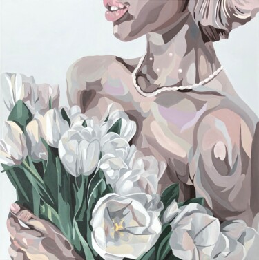 Tenderness Schilderij getiteld "Tenderness" door Olga Tiho, Origineel Kunstwerk, Acryl