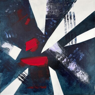 Painting titled "Fragments" by Olga Dak, Original Artwork, Acrylic Mounted on Wood Stretcher frame