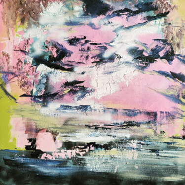 Painting titled "The sky is pink" by Atignas Art, Original Artwork, Acrylic