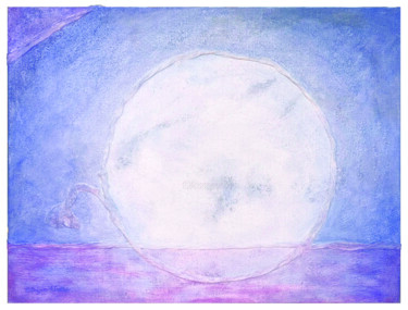 Luna IV 绘画 标题为“Luna IV” 由Patrizia Salles, 原创艺术品, 丙烯 安装在木质担架架上