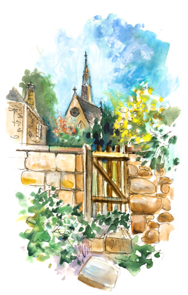 Peinture intitulée "Gate To Great Ayton" par Miki De Goodaboom, Œuvre d'art originale, Aquarelle
