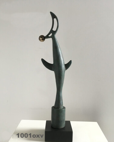 雕塑 标题为“Bird and Moon” 由Martín Duque, 原创艺术品, 青铜