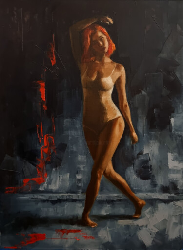 绘画 标题为“Figure study in oil…” 由Artmoods Tp, 原创艺术品, 油