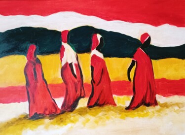 绘画 标题为“Donne del deserto” 由Enzo Martano, 原创艺术品, 丙烯