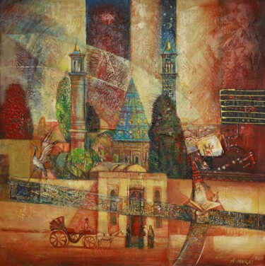绘画 标题为“Mausoleum of Shahre…” 由Allamyrat Muhammedov, 原创艺术品, 油