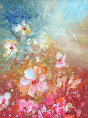 绘画 标题为“Summer Vibes 07” 由Miki De Goodaboom, 原创艺术品, 丙烯 安装在纸板上